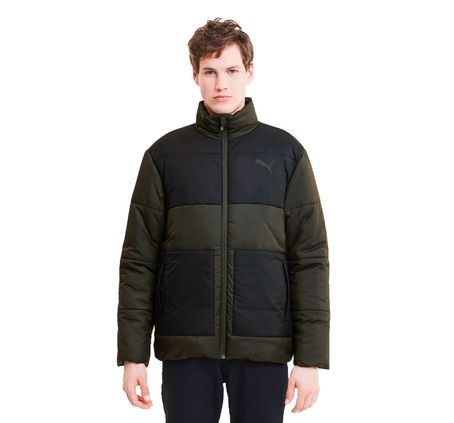 puffer block color utility jacket