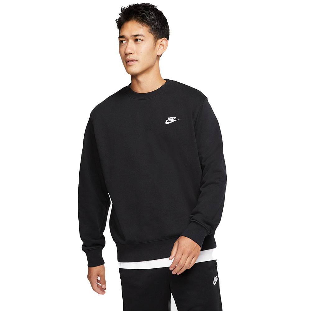 COMPRAR BUZO NIKE NSW AIR CREW FLEECE HOMBRE ORIGINAL NEGRO